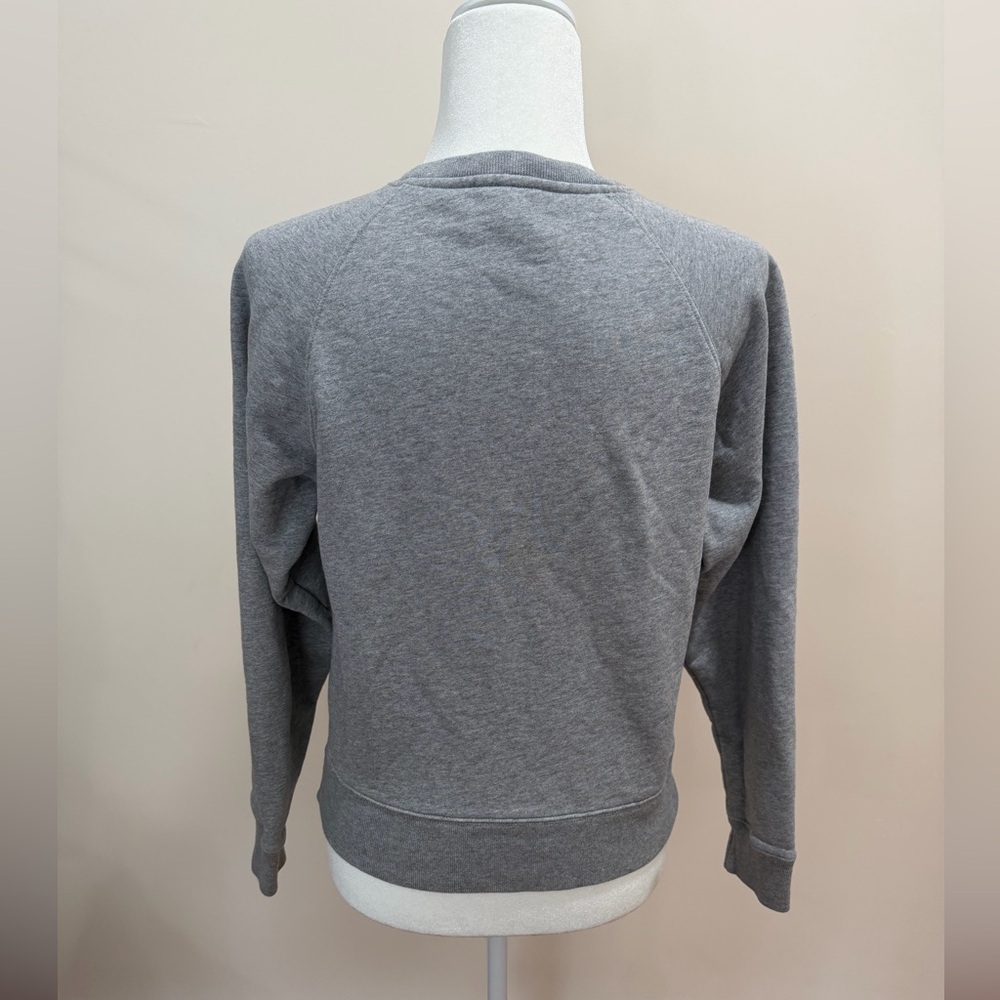 MAISON KITSUNE Gray w Fox Head Patch Cotton Long Sleeve Pullover Sweatshirt XS - Picture 5 of 6